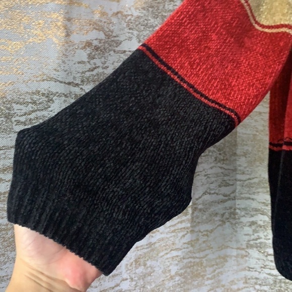 Vintage🧚‍♀️Alfred Dunner Beautiful Poinsettia Multicoloured Sweater Size L - Picture 6 of 14